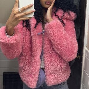 Pink Faux Fur Jacket